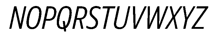 Plang CondensedLightItalic Instance Font UPPERCASE