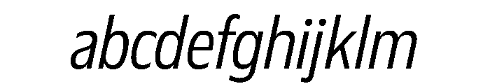 Plang CondensedLightItalic Instance FONT