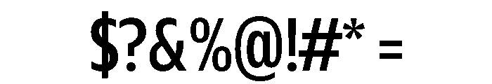 Plang CondensedMedium Instance Font OTHER CHARS