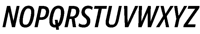 Plang CondensedMediumItalic Instance Font UPPERCASE