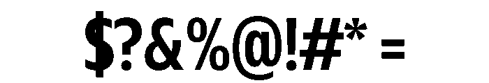 Plang CondensedSemiBold Instance Font OTHER CHARS
