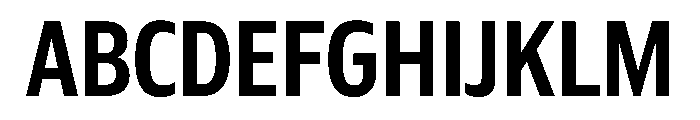 Plang CondensedSemiBold Instance Font UPPERCASE