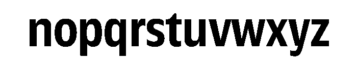 Plang CondensedSemiBold Instance Font LOWERCASE