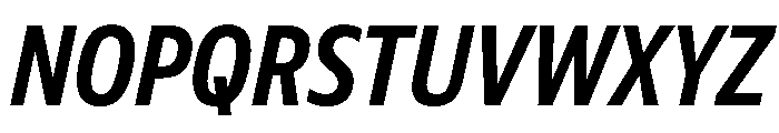 Plang CondensedSemiBoldItalic Instance Font UPPERCASE