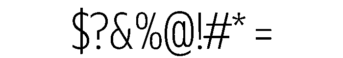 Plang CondensedThin Instance Font OTHER CHARS