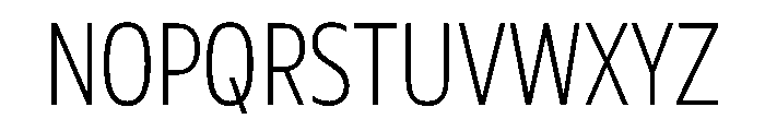 Plang CondensedThin Instance Font UPPERCASE