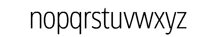 Plang CondensedThin Instance Font LOWERCASE