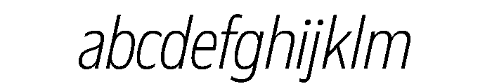 Plang CondensedThinItalic Instance FONT