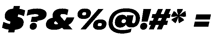 Plang ExpandedBlackItalic Instance Font OTHER CHARS