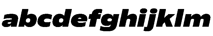 Plang ExpandedBlackItalic Instance FONT