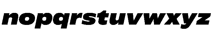 Plang ExpandedBlackItalic Instance Font LOWERCASE