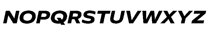 Plang ExpandedBoldItalic Instance Font UPPERCASE
