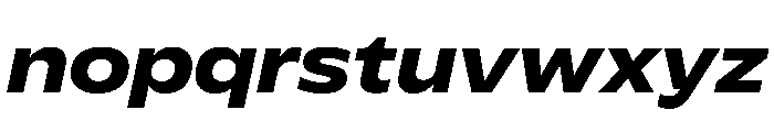 Plang ExpandedBoldItalic Instance Font LOWERCASE