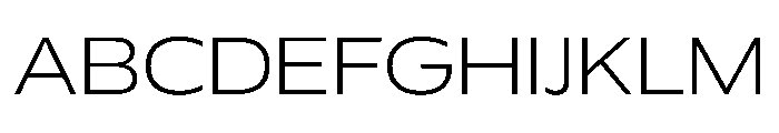 Plang ExpandedExtraLight Instance Font UPPERCASE