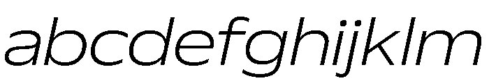 Plang ExpandedExtraLightItalic Instance FONT