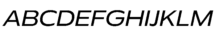 Plang ExpandedItalic Instance Font UPPERCASE