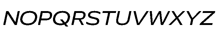 Plang ExpandedItalic Instance Font UPPERCASE