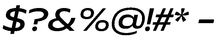 Plang ExpandedMediumItalic Instance Font OTHER CHARS