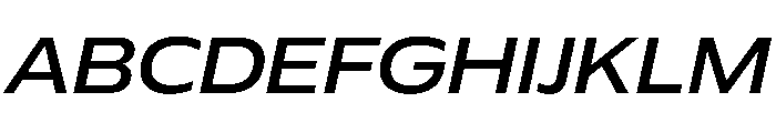 Plang ExpandedMediumItalic Instance Font UPPERCASE