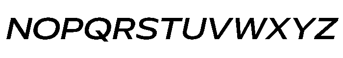 Plang ExpandedMediumItalic Instance Font UPPERCASE