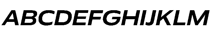 Plang ExpandedSemiBoldItalic Instance Font UPPERCASE