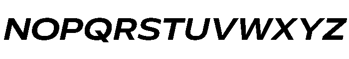 Plang ExpandedSemiBoldItalic Instance Font UPPERCASE