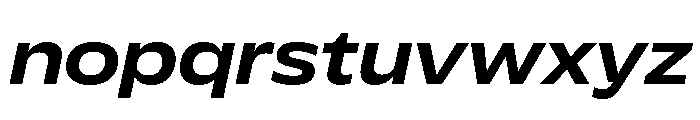Plang ExpandedSemiBoldItalic Instance Font LOWERCASE