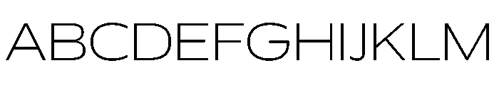 Plang ExpandedThin Instance Font UPPERCASE