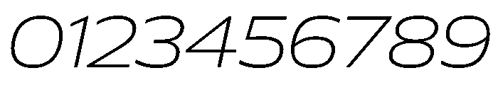 Plang ExpandedThinItalic Instance Font OTHER CHARS