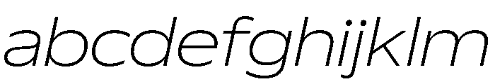 Plang ExpandedThinItalic Instance FONT