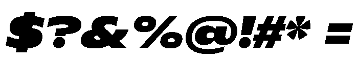 Plang ExtraExpandedBlackItalic Instance Font OTHER CHARS