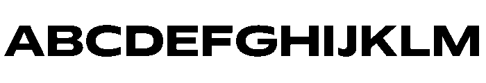 Plang ExtraExpandedBold Instance Font UPPERCASE