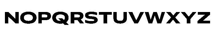 Plang ExtraExpandedBold Instance Font UPPERCASE
