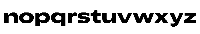 Plang ExtraExpandedBold Instance Font LOWERCASE