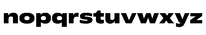 Plang ExtraExpandedExtraBold Instance Font LOWERCASE