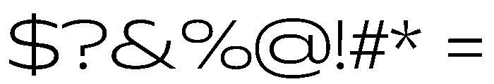Plang ExtraExpandedExtraLight Instance Font OTHER CHARS