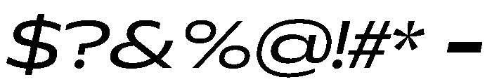 Plang ExtraExpandedItalic Instance Font OTHER CHARS