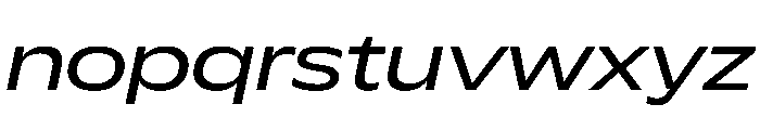 Plang ExtraExpandedItalic Instance Font LOWERCASE