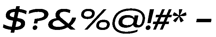 Plang ExtraExpandedMediumItalic Instance Font OTHER CHARS
