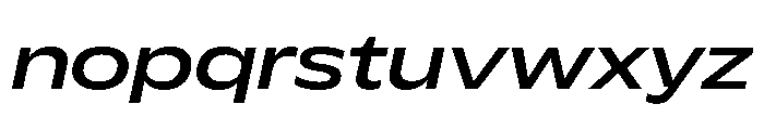 Plang ExtraExpandedMediumItalic Instance Font LOWERCASE