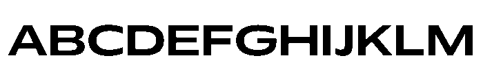 Plang ExtraExpandedSemiBold Instance Font UPPERCASE