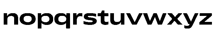 Plang ExtraExpandedSemiBold Instance Font LOWERCASE