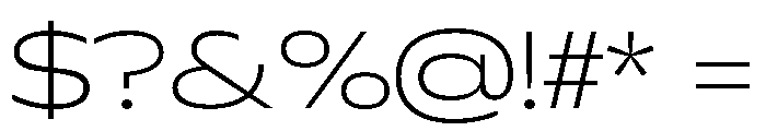 Plang ExtraExpandedThin Instance Font OTHER CHARS