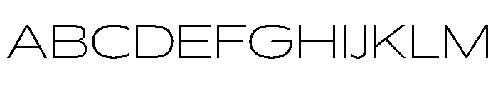 Plang ExtraExpandedThin Instance Font UPPERCASE