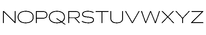 Plang ExtraExpandedThin Instance Font UPPERCASE