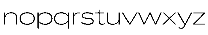 Plang ExtraExpandedThin Instance Font LOWERCASE