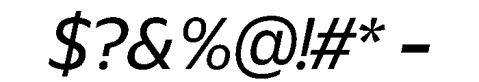 Plang Italic Instance Font OTHER CHARS