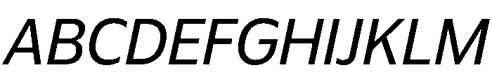 Plang Italic Instance Font UPPERCASE
