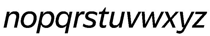 Plang Italic Instance Font LOWERCASE