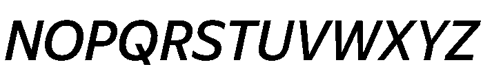 Plang MediumItalic Instance Font UPPERCASE